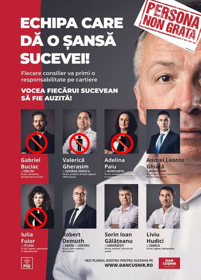 Listă persoane non grata PSD Suceava